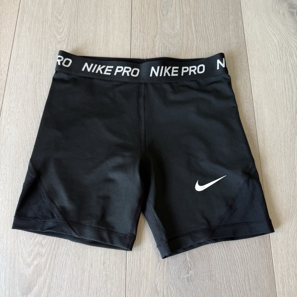 Nike Pro Dri-FIT Compression Shorts Girl's Black DB5952-010 Size XL